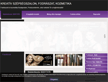 Tablet Screenshot of kreativszepsegszalon.hu